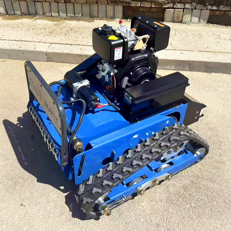 Customized Electric Self-propelled Smart Black  Remote Control Self-propelled Crawler Lawn Mower Parts