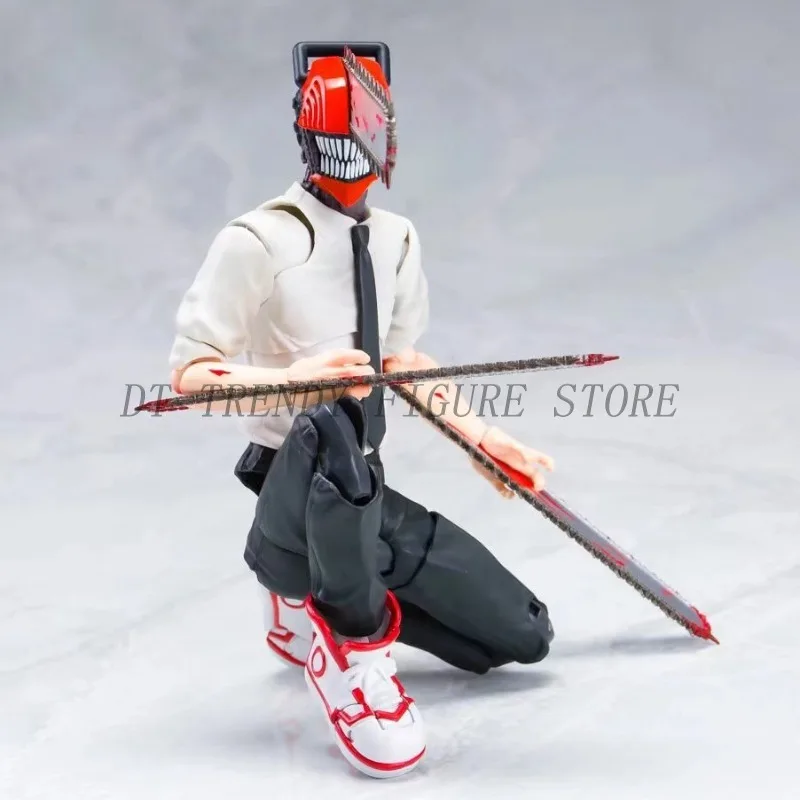 

15cm Anime SHF Chainsaw Man Denji Action Figure PVC Chainsaw Helmet Movable Collection Model Ornaments Toys For Child’s Gifts