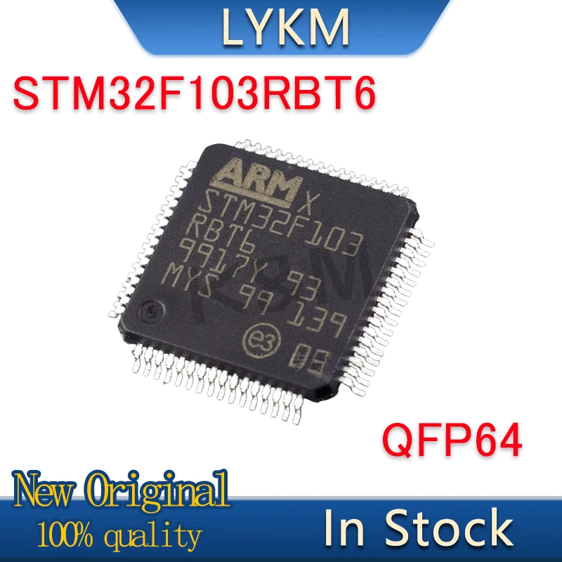 1-5/PCS New Original STM32F103RBT6 microcontroller CORTEX M3 128K Flash LQFP64 In Stock