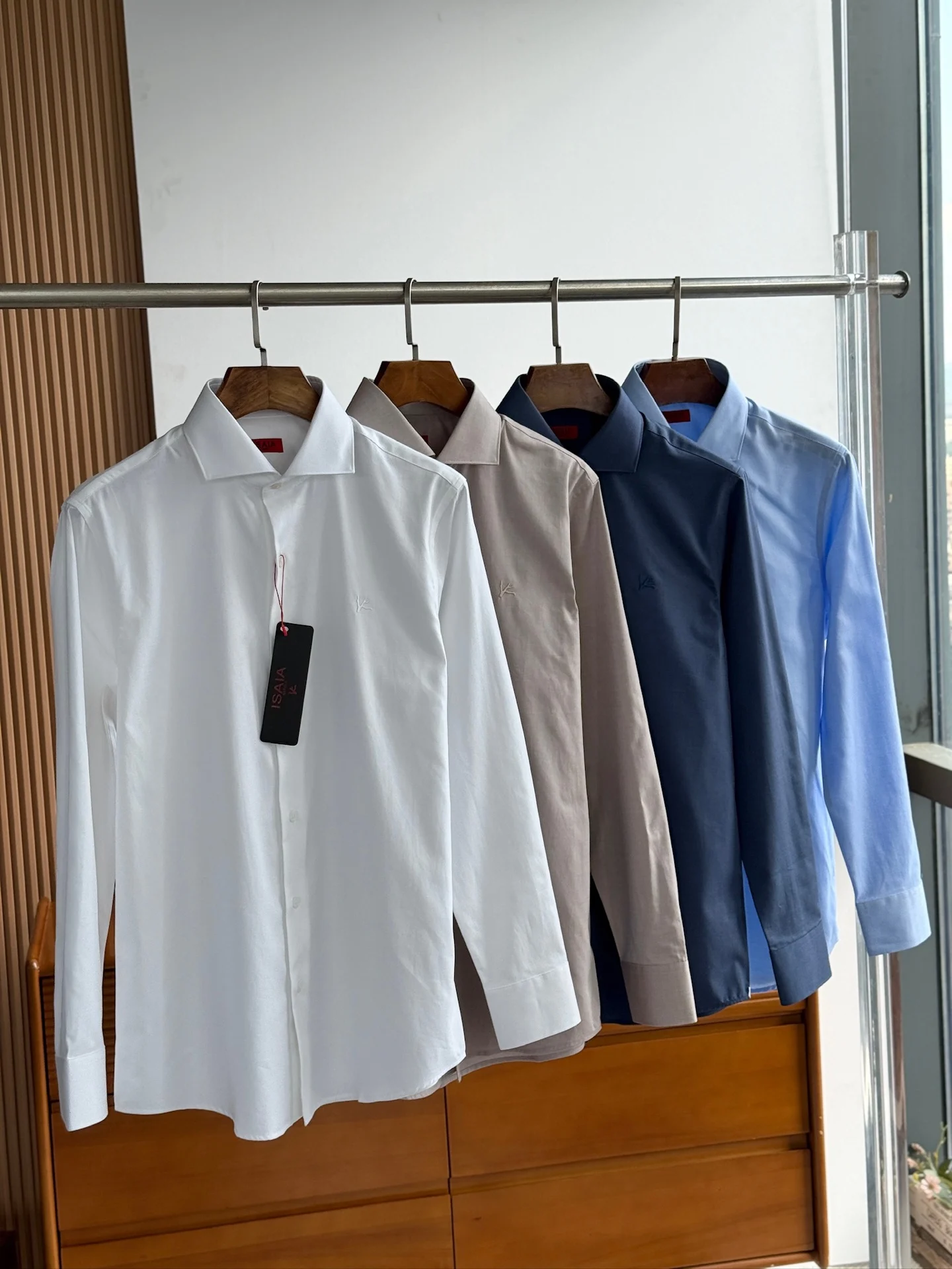 BLIYOSS College style Long-sleeved Men Casual High quality Striped Short sleeved Old Money Simplicity Advanced Fabric Size S-XXL