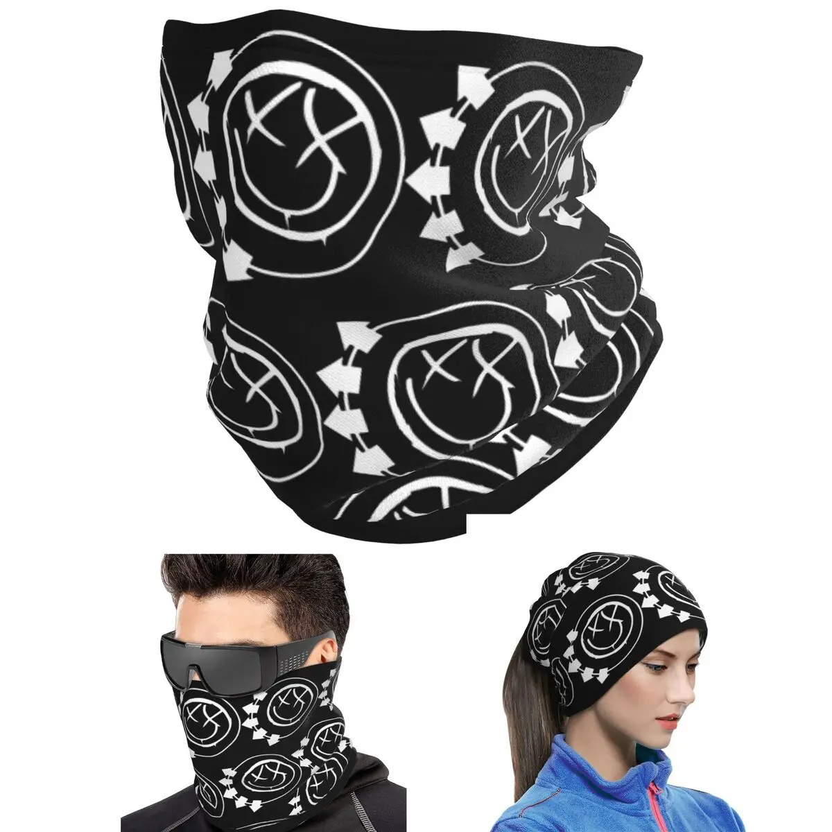 Blink Eyes 182 Times Bandana Neck Gaiter Printed Face Scarf Hiking Fishing Balaclava Unisex Adult Winter