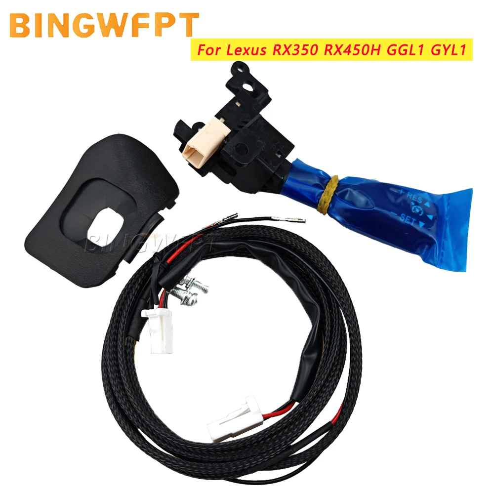 Car Steering Wheel Cruise Control Switch Kit 45186-30140-C0 With  Cover For Lexus RX350 RX450H GGL1 GYL1 2009-2015 Accessories