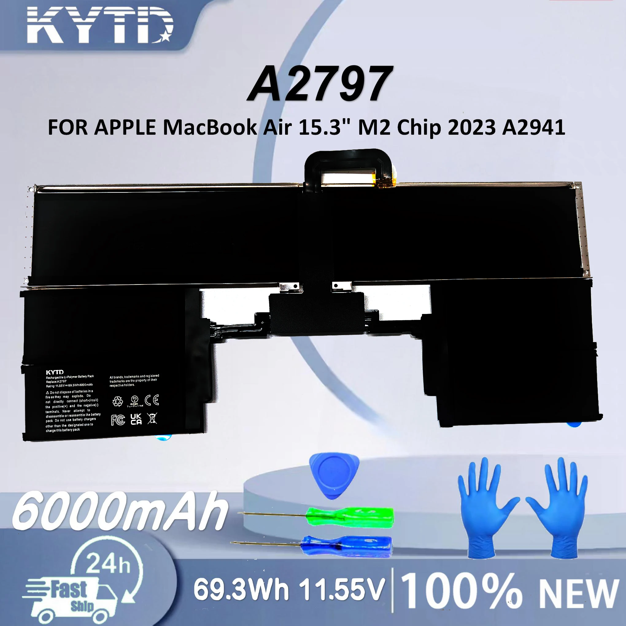 KYTD A2797 Laptop Battery for APPLE MacBook Air 15.3