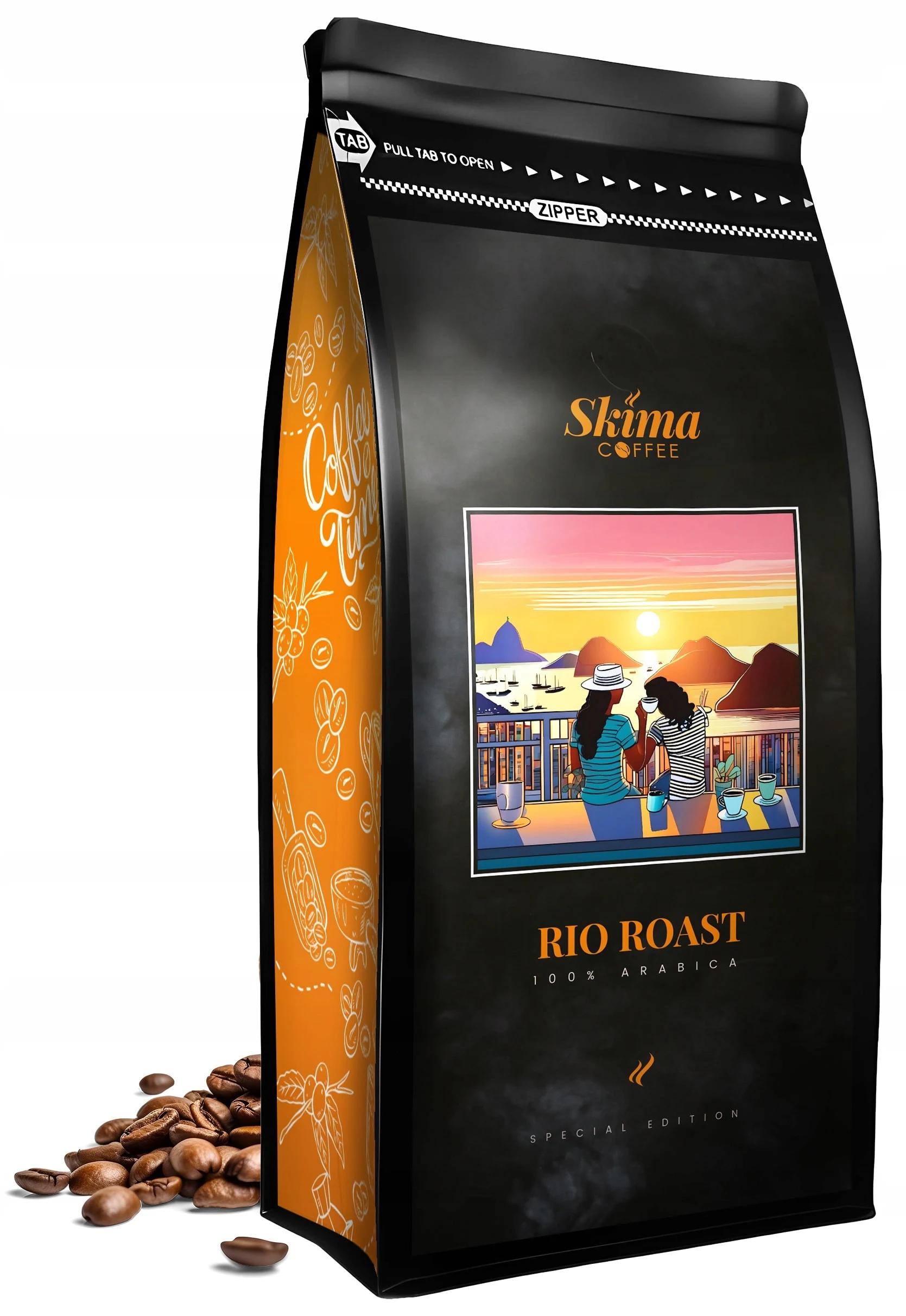 Kawa ziarnista 1kg RIO ROAST 100% ARABICA Świeża do ekspresu + GRATIS