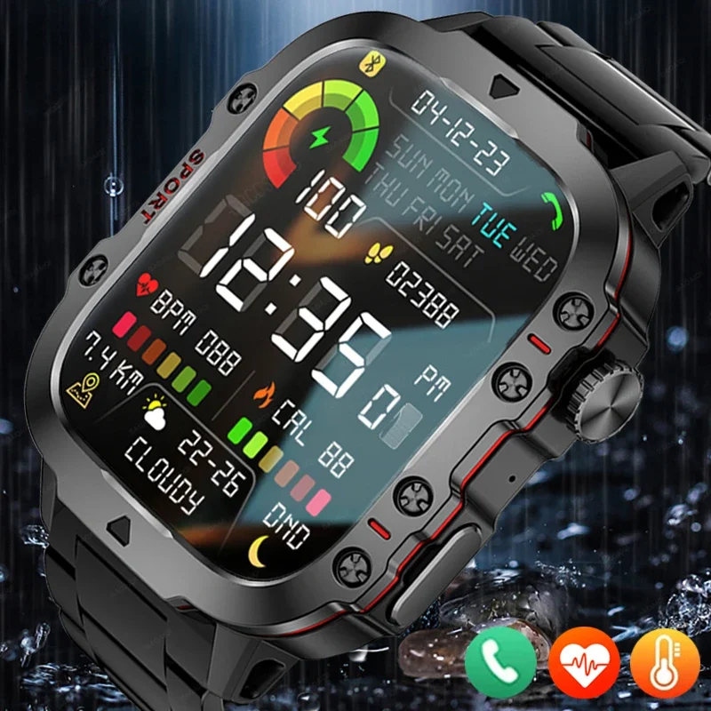 

2024 New Fashion Smartwatch - 1.96" Screen. 420mAh. Bluetooth Call. Voice Assistant. Sports Fitness. 3ATM Waterproof. for Men