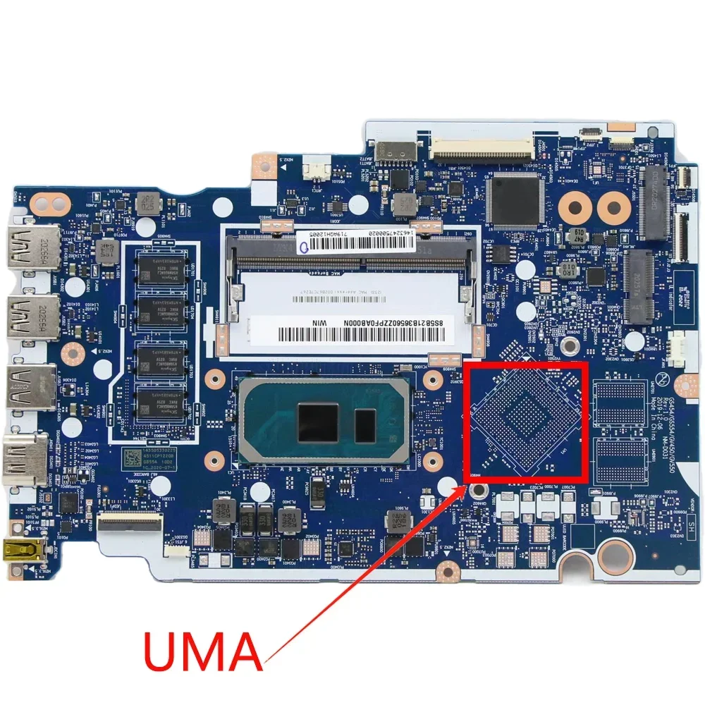 NM-D031 Motherboard for Lenovo Ideapad 3-15IIL05 UMA Laptop Motherboard with CPU I7-1065G7 SWG RAM:4G FRU 5B21B36560 5B20S44270