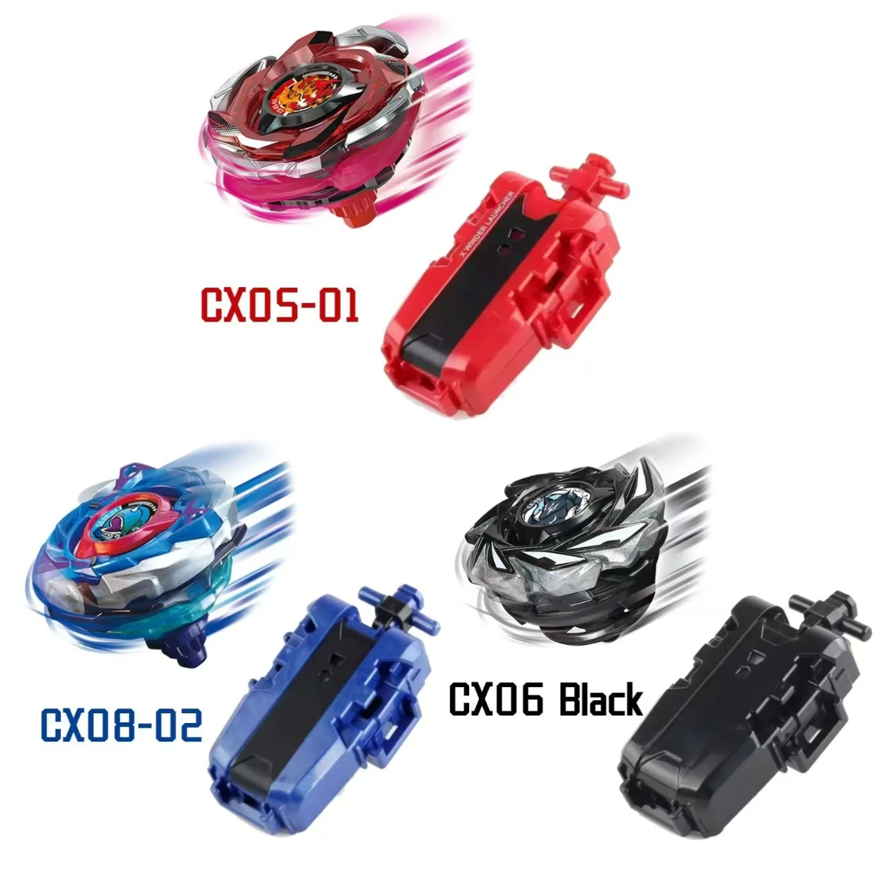 

Hot-selling new product CX series burst battle alloy gyro launcher combination set boy battle toy CX01~CX08