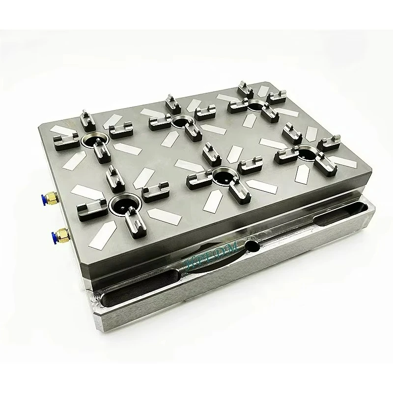 Stainless steel 6-point center pneumatic chuck for numerical control of metal cutting HE-C06437.B