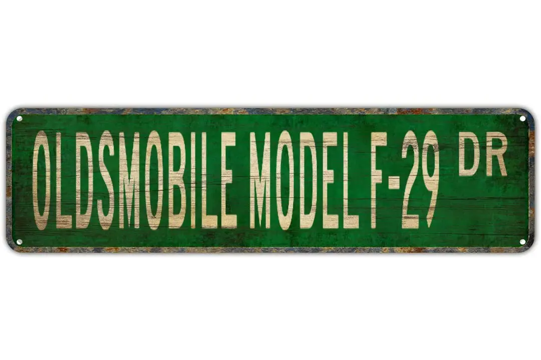 Street sign Model F-29 Model F-29 Model F-29 Sign Backyard Bar Wall Decor Rustic Living Tin Sign Wall Decor 16 x 4inch