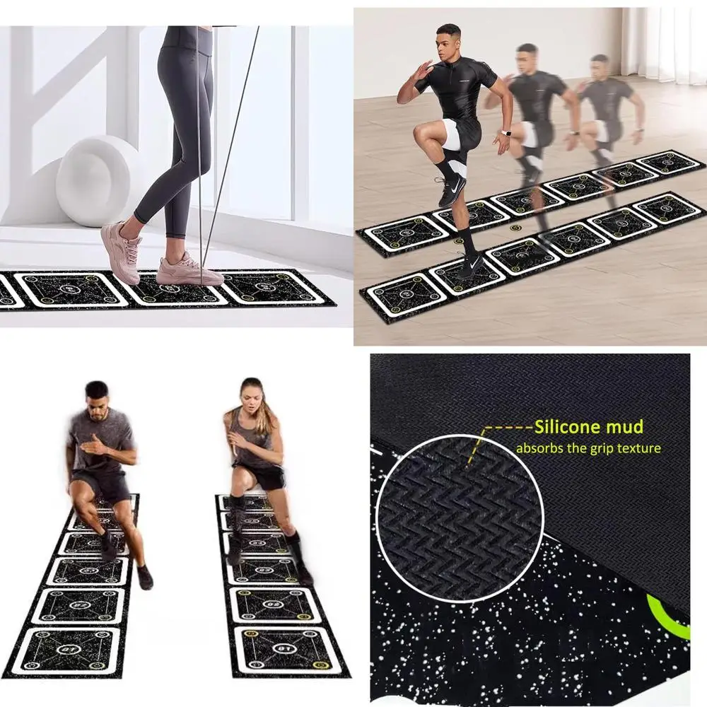 

Резиновая лестница для тренировки ловкости HUAGHEE, 8,8 футов, нескользящая, для скоростных тренировок и отработки футбольных навыков, плоская лестница для тренировки ловкости