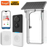 Tuya Outdoor Wireless Doorbell Solar Cover 1080P Video Intercom 2-way Audio Motion Detection Peephole Door Camera Wifi Doorbell