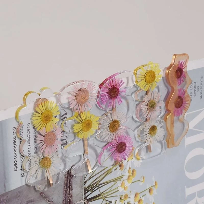 DIY Irregular Hairpin Silicone Epoxy Mold DIY Hair Clips Barrette Jewelry Crafting Mould for Valentines Gift