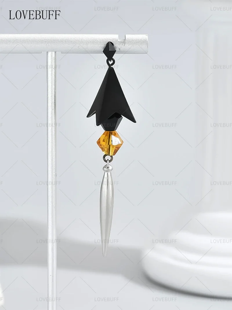 Game Anime Genshin Impact Zhongli Cosplay Accessories Colour Enamels Gold-platedbrass Stud Earrings Ear  Halloween Xmas Gift