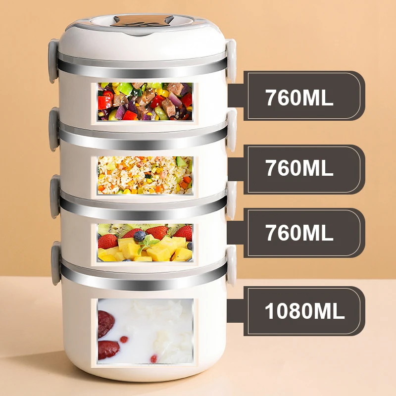 Stainless Steel Portable Lunch Box Kids School Office Multilayer Thermal Bento Box Student Large Capacity Food Storage Container