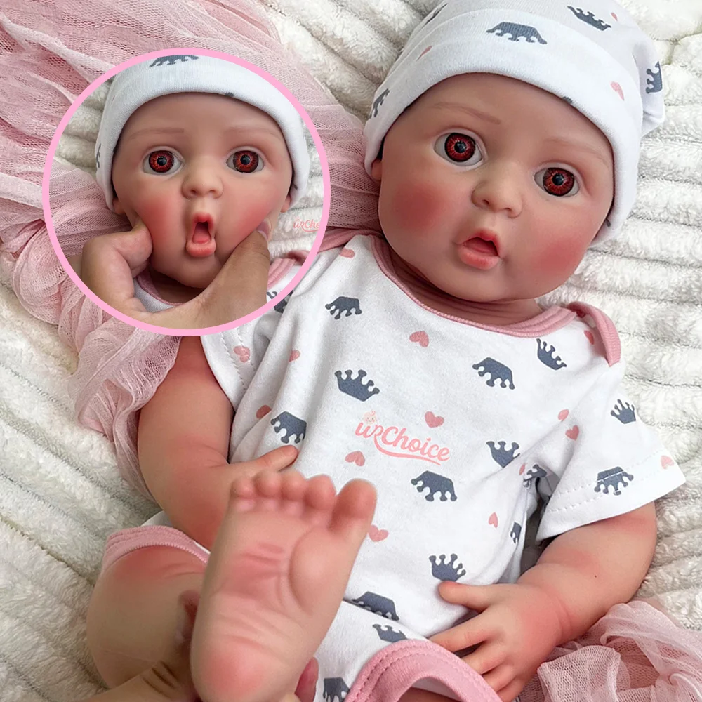 

17 "Реалистичная силиконовая кукла реборн, реалистичная мягкая кукла возрождения для новорожденных, реалистичная моющаяся кукла, подарки на Пасху, подарки «сделай сам»