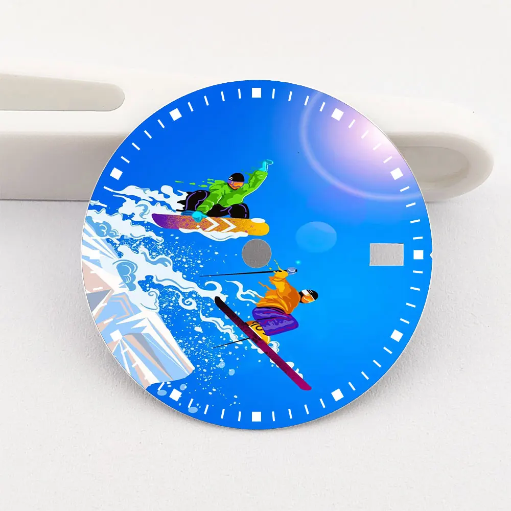 Watch Dial 28.5mm NH35 Dial Custom Dial Color Printing Watch Components Are Suitable for NH35/36 Movement