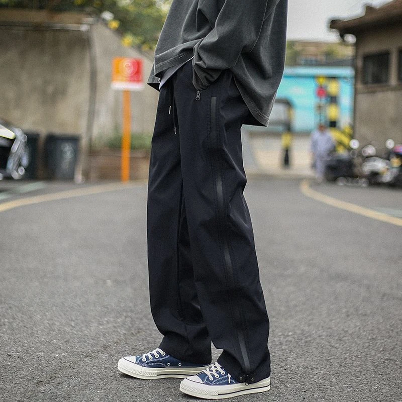 

2023 Men Spring Autumn New Solid Color Cargo Pants Men Loose Pockets Wide-leg Trousers Male Hip Hop Casual Baggy Pants F599