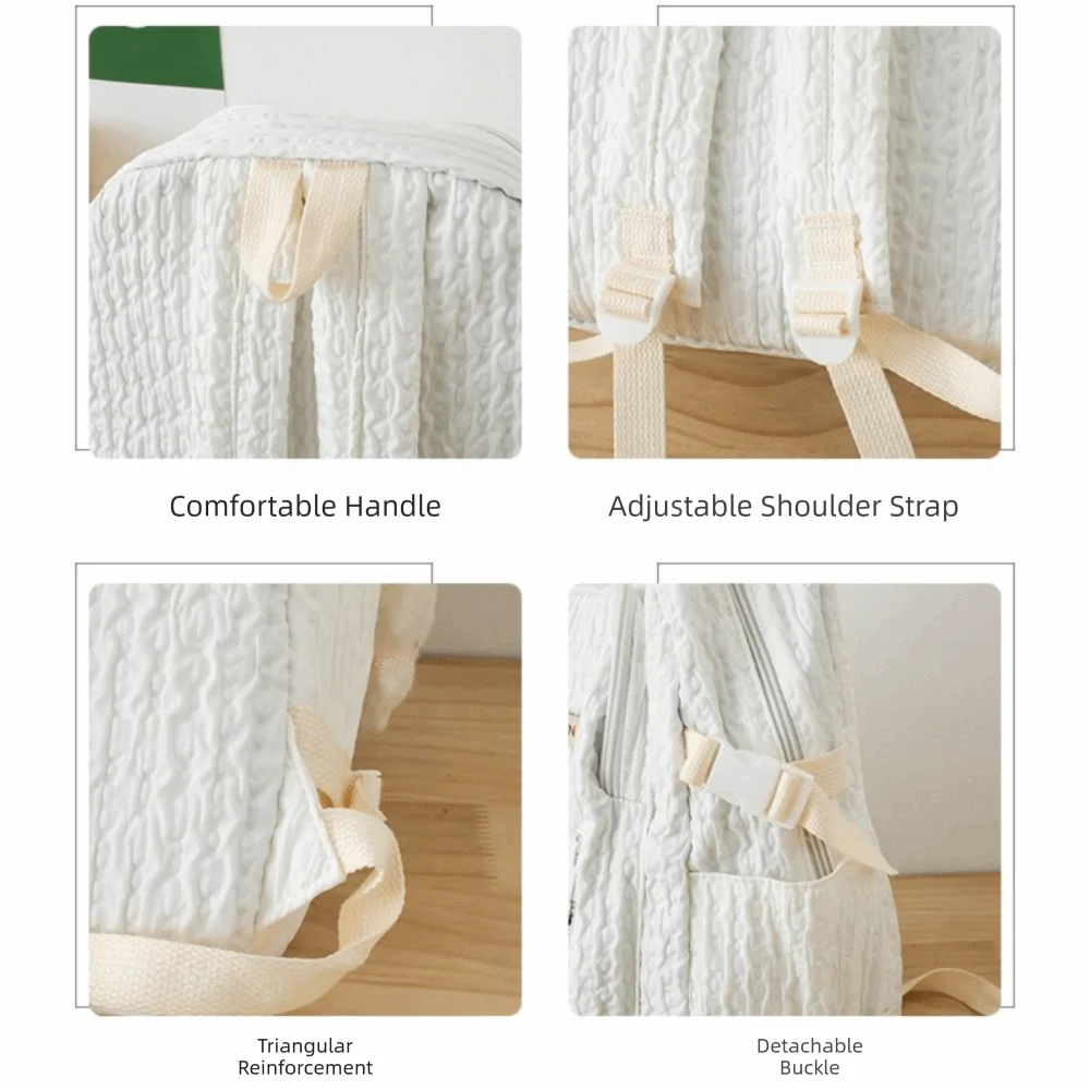 Cute Soft Material Girls Schoolbags Black White Blue High School Size Boys Backpacks Large Capacity Backpack For Girls