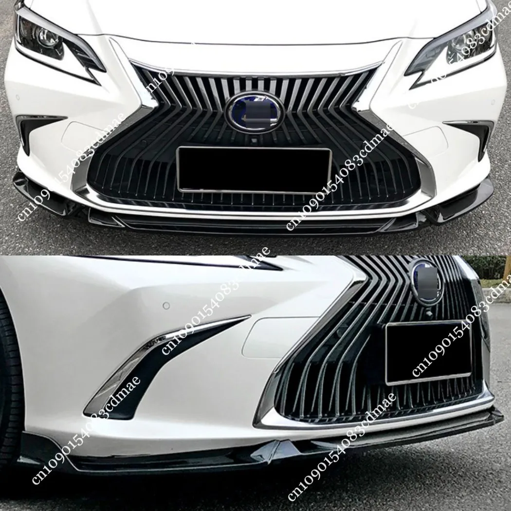 

For Lexus ES200 ES250 ES300h ES350 MK7 XZ10 2018-2020 2021-2024 Front Bumper Lip Splitter Gloss Black Car Body Kit Spoiler Trim