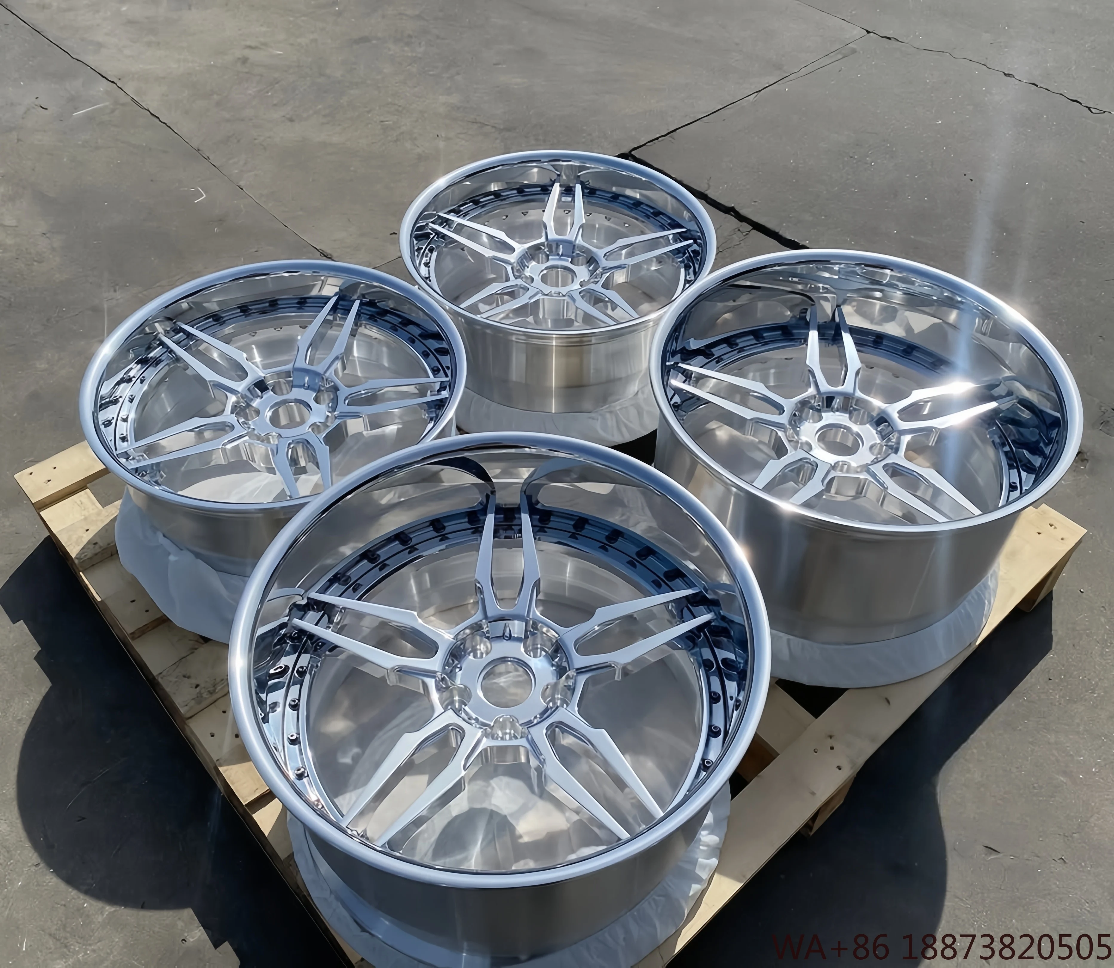 

XINLAI Custom Deep Concave Chrome 2 Piece 5*120/114.3 18-22 Inch Passenger Car Aluminum Forged Wheel for BMW Porsche Audi