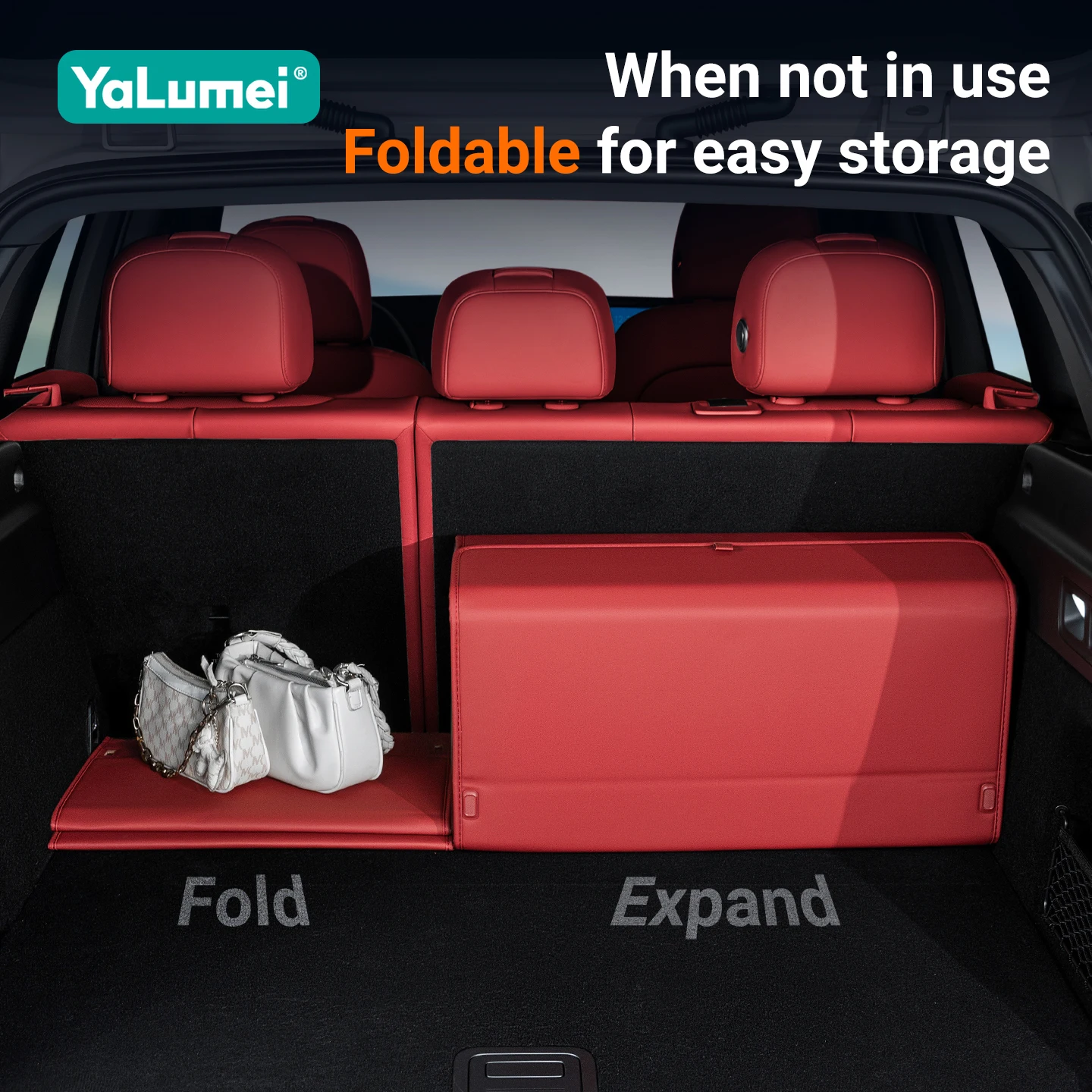 For Toyota CHR RAV4 Corolla Camry Yaris Cross Hilux Highlander Raize Sienna Fortuner Hiace Car Rear Trunk Cargo Storage Box