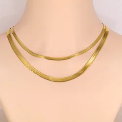 SDA 2/3/4/6mm Herringbone Chains Wholesale Women And Men Choker Necklace Silver Gold Color Stainless Steel Trendy Jewelry