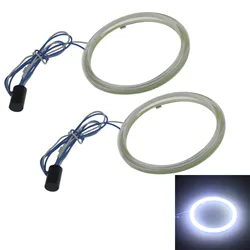 2x White Auto Angel Eye Halo Rings Light Driving Blub 75MM 1 Emitters COB LED Z20725