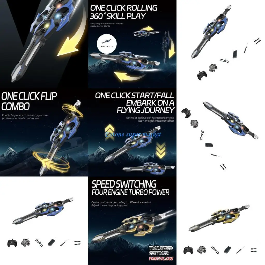 

090B Shockproof ABS Quadcopter Stabilization Handheld Remote Plane Toy