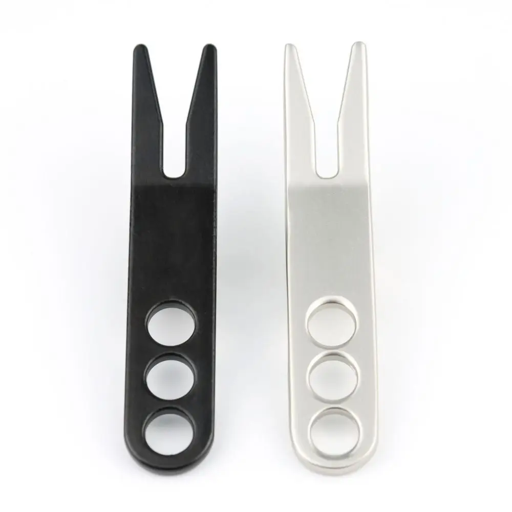 

Zinc Alloy Golf Divot Pitch Repairer Tool Turf Tool Switchblade Golf Fork Lifting Hole Foldable Golf Divot tool Gift For Golfer
