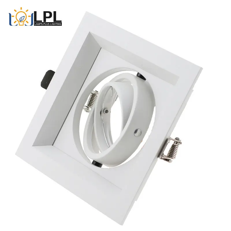 

Square Double Ring Downlight Anti-glare LED 105mm Cut Hole Recessed Ceiling Spot Lamp Frame GU10 Bulb Replaceable