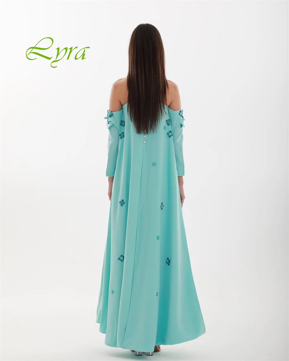 Customized Exquisite Off the Shoulder Sleeveless Prom Dress High Quality Light Green Satin Prom Dresses Delicate Party Gowns