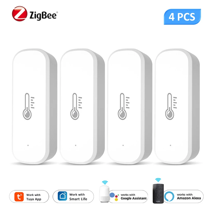 

Tuya Zigbee Temperature and Humidity Sensor Need Zigbee Gateway Hub Smart Home Indoor Hygrometer Alexa Google Voice Control