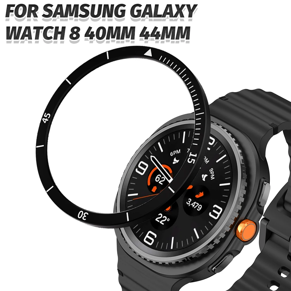 

Screen Protector Bezel Ring For Samsung Galaxy Watch 8 40mm 44mm Case Protection Metal Frame Protector Time/Speed Scale Cover