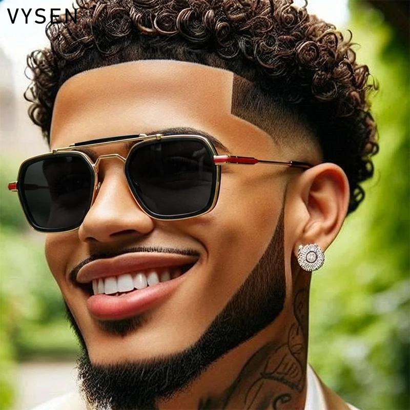 

Steampunk Square Sunglasses Men 2026 Luxury Brand Vintage Metal Frame Double Beam Sun Glasses For Male Outdoor Eyewear Shades