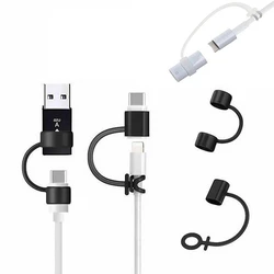 2Pcs Anti Lost Protective Cover For USB Adaper Silicone Type-C Micro USB Adapters Anti-lost Case Phone Adapter Holder Strap