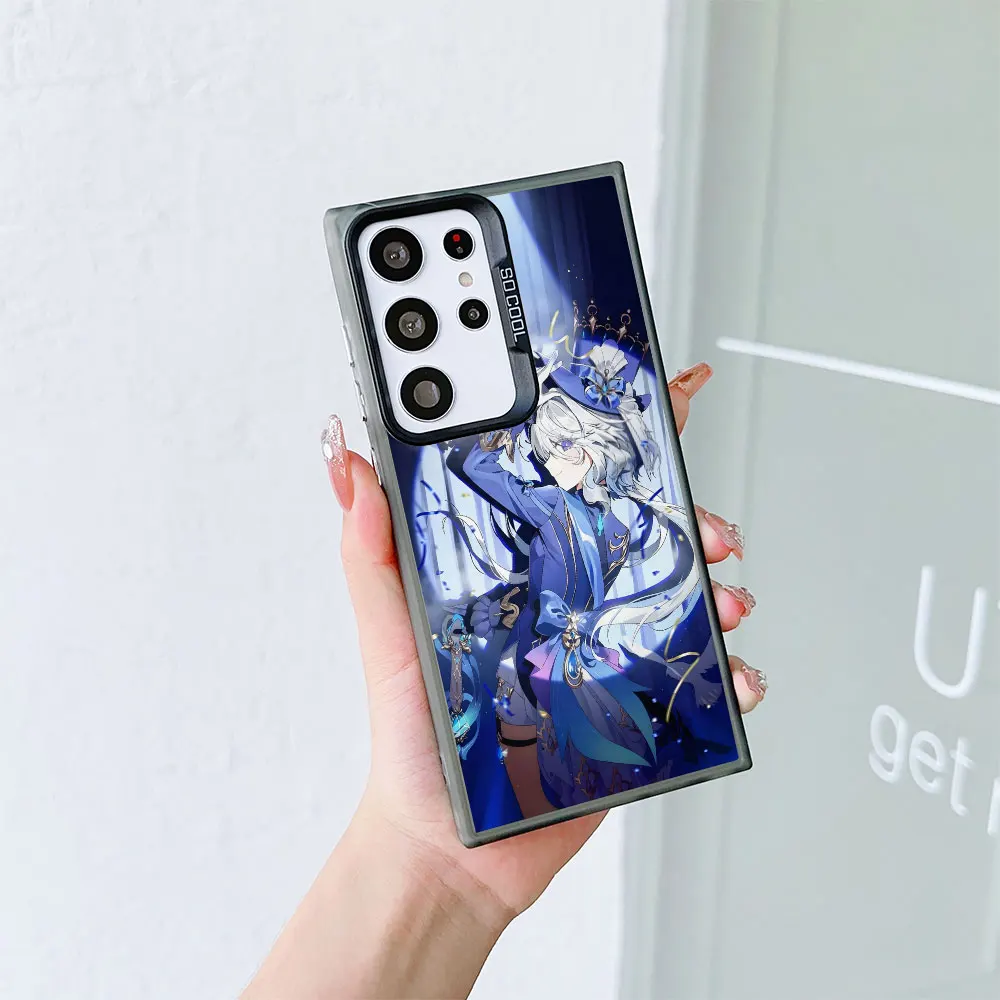 Shockproof Case for Samsung Galaxy S26 S25 Edge S24 S23 S22 Plus S21 Ultra S20 FE Cute Cartoon Furina Shell Mobile Phone Cover