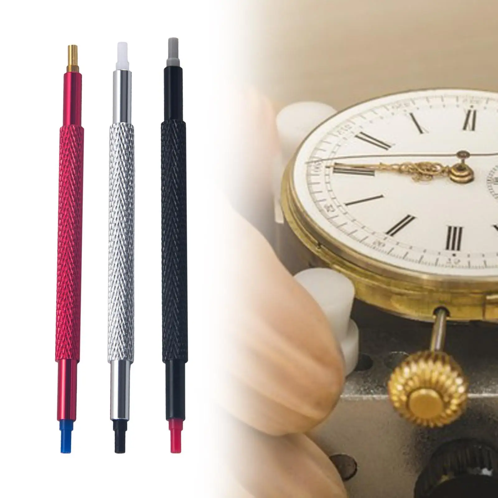 3Pcs Watch Hand Pusher Fitting Set Watch Pointer, Watch Hand Setter, Sturdy, Portable Metal Convenient Wristwatch Repair Tool