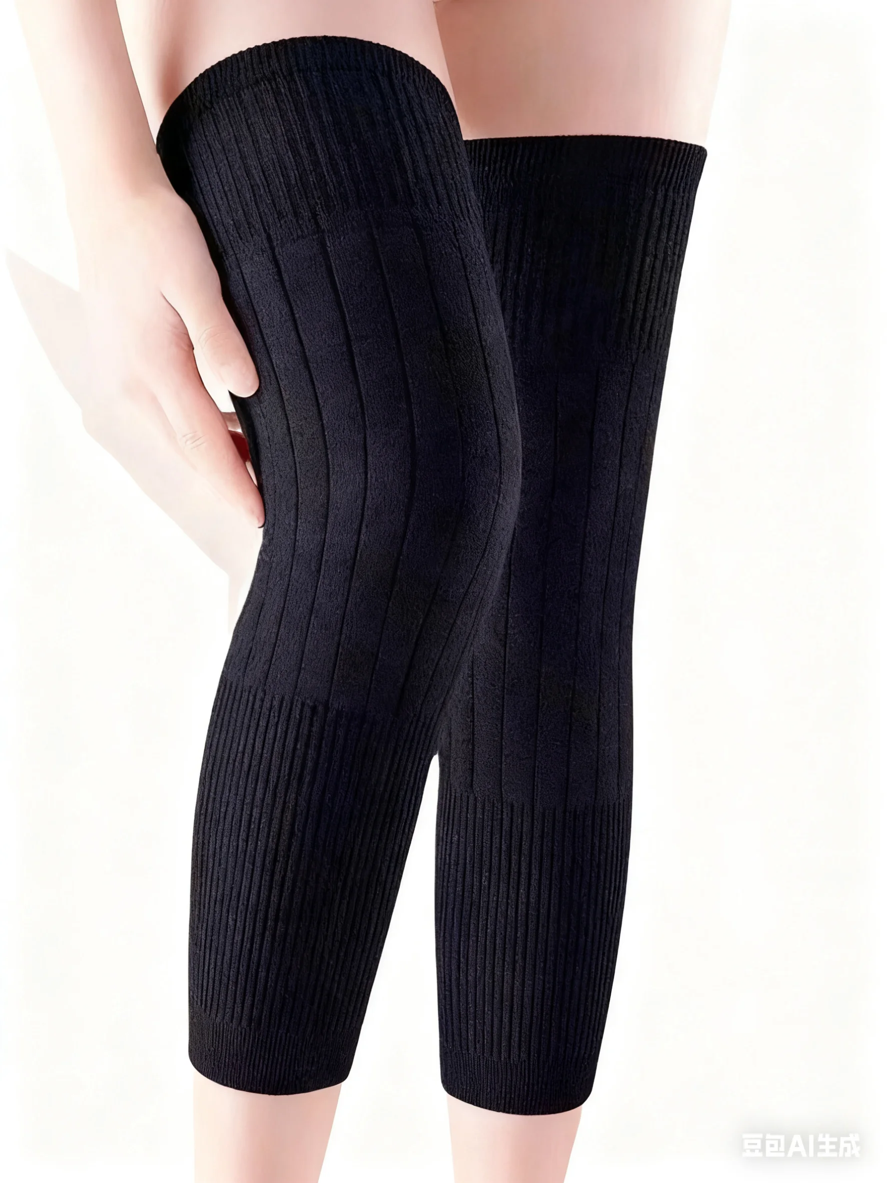 AliExpress WRELS Unisex Winter Knit Plush Knee Braces Exercise protection Velvet Knee Pads Warm Material Sleeve Pain Relief Ski Cycling Running