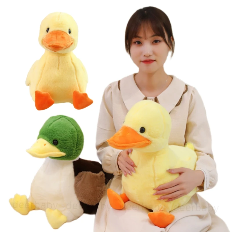 Cute Simulation Duck Plush Toy Mallard Duck And Small Yellow Duck Plush Toy Soft Stuffed Cotton For Boys And Girls  Best Gifts