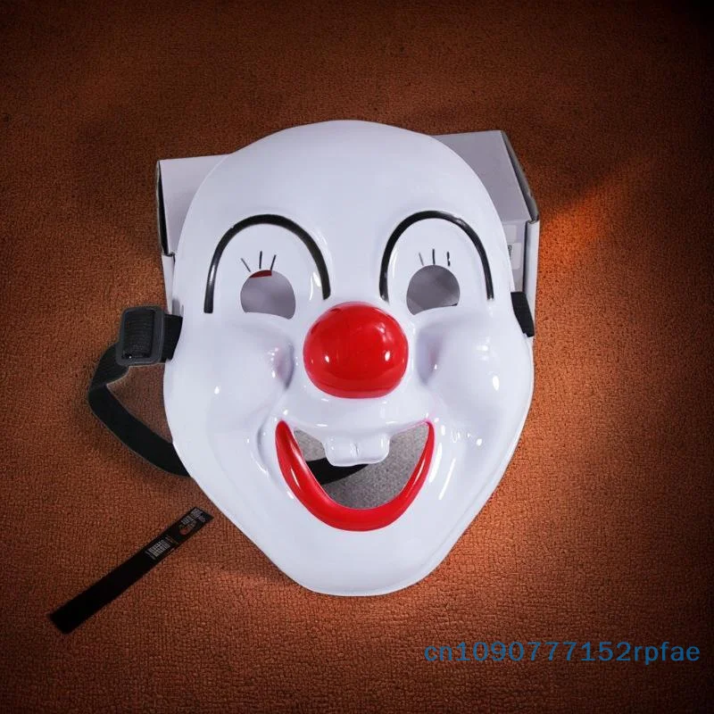 1-teiliges Halloween-Party-Kostüm, Cosplay, Maskerade, lustige glückliche Clown-Maske für Kinder und Erwachsene, leichte Horror-Vintage-Kunststoffmasken