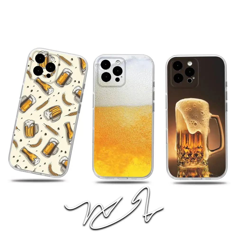 

B-Beer A-Alcohol Phone Case For iPhone 17,16,15,14,13,12,11 Pro,Max,Plus,X,XS,XR,SE4,E Mini Transparent Soft Cover