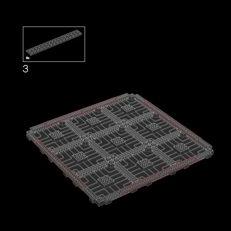 Pixel Art Malerei Weiß Fotorahmen Set Ziegel 4/3 16x16 Grundplatten Bausteine MOC Teile Spielzeug Kompatibel 31202/31204/65803 – Detail 4