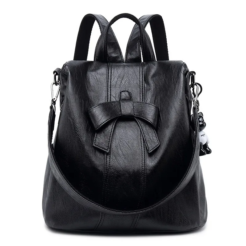 anti-theft backpack women's 2025 mochilas mujer new Korean fashion cute bow backpack travel bolsa feminina