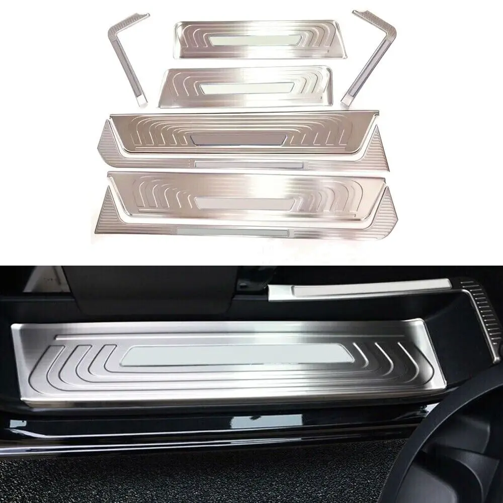 For Mercedes-Benz Vito V-Class W447 2014-2022 Car Accessories Stainless Steel Door Sill Protector Scuff Plate Trim 8pcs