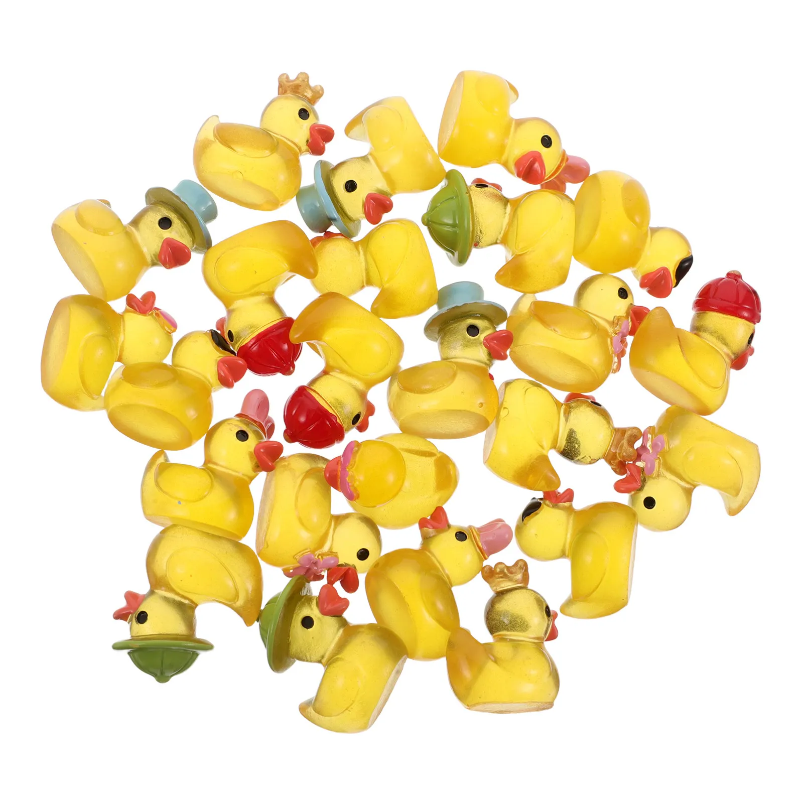 24Pcs Mini Resin Ducks Micro Landscape Accessories Realistic Animal Decorations Fairy Garden Miniature Accessories