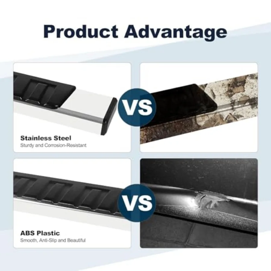 لوحات تشغيل مقاس 6.5 بوصة متوافقة مع 2015-2026 تشيفي كولورادو/جي إم سي كانيون كابينة 4 أبواب كاملة الحجم من الفولاذ المقاوم للصدأ الكروم #4