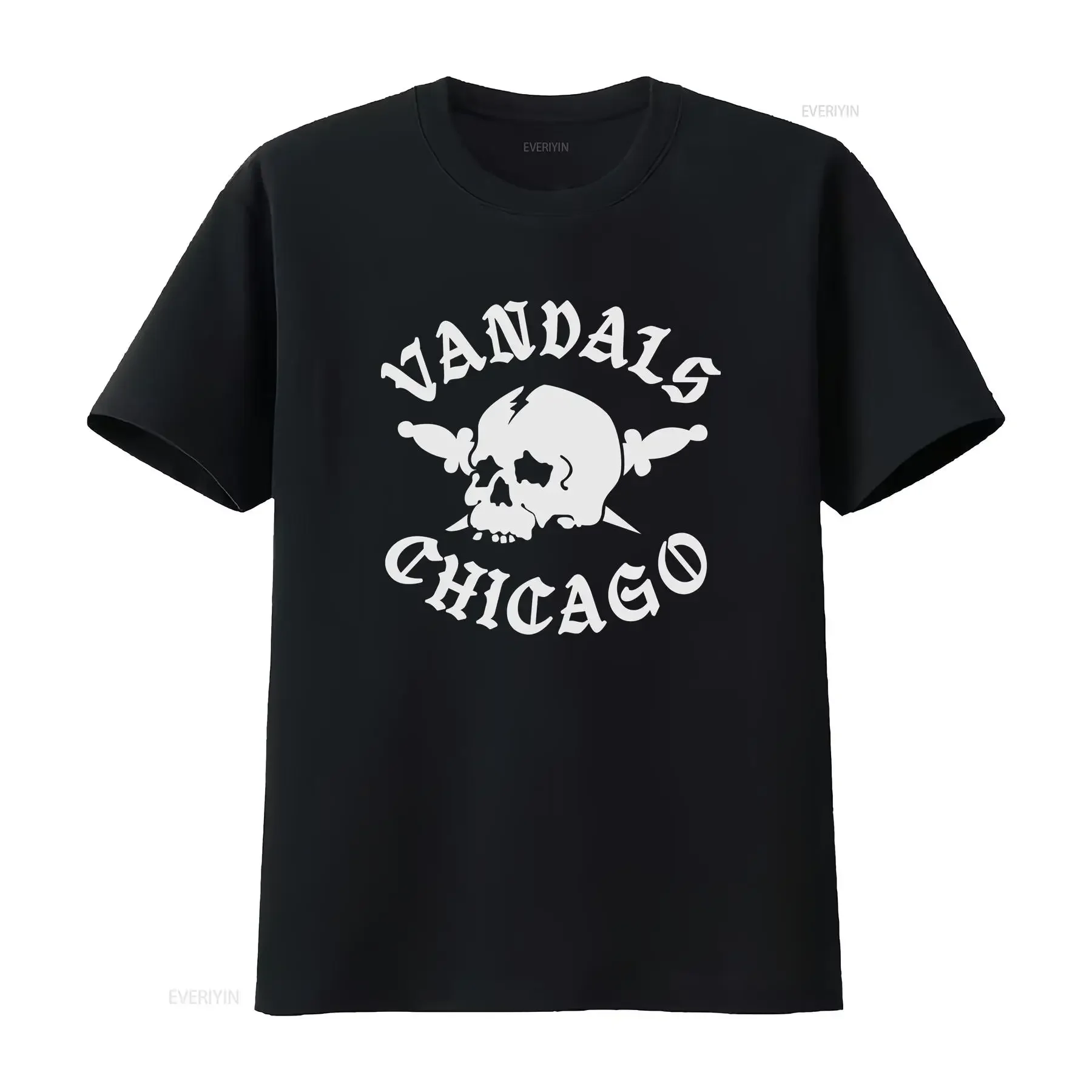 Vandals Chicago Biker Gand Bikeriders Skull Logo Patch Insignia Mens T Shirt Various Colours Sizes vintage Washed streetwear