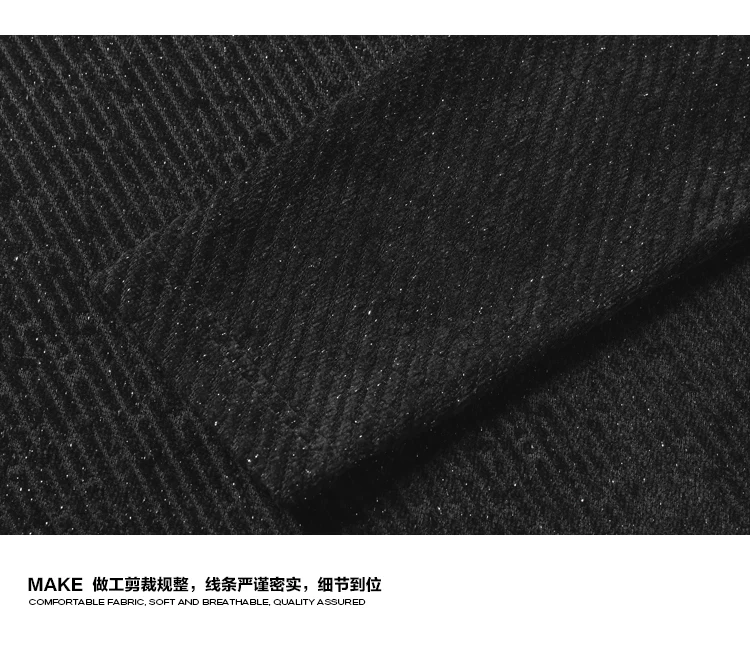 Herren-Loose-Fit-Oblique-Textur-Strickoberteil mit langen Ärmeln, Rundhalsausschnitt, luftigem Stoff für Bürofahrten und Freizeitanlässe. – Detail 12