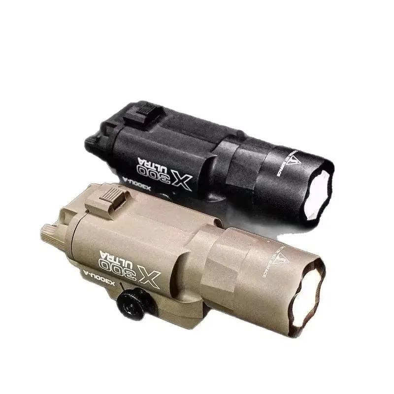 Rail Mounted X300U Nylon Bright Flashlight, Hobby Model Torch Accessory for 20-21mm Rail System