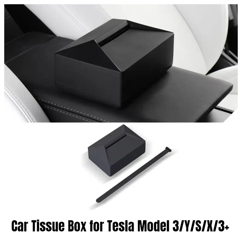 

Коробка для салфеток для автомобиля Tesla Model 3/Y/S/X/3 +, подвесной держатель для ткани с ремешком для кибергрузовика, аксессуары для автомобиля